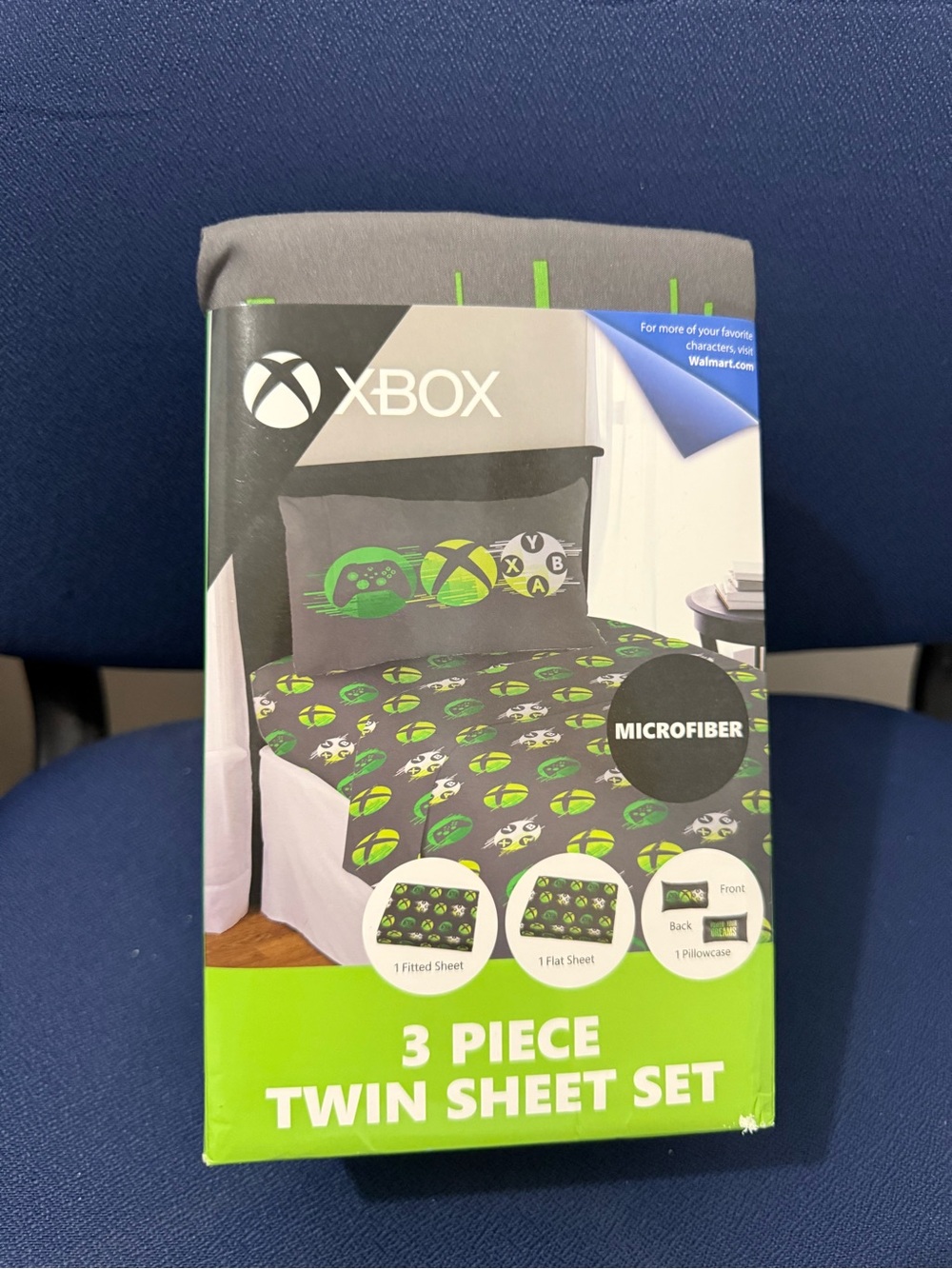 Xbox 3-Piece Twin Sheet Set - Black & Neon Green
